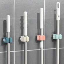 1pcs No Punching, No Marks, Mop Rack Storage, Mop Hook, Bathroom, Bathroom Wall Hanging, Broom Hanger, Mop Clip