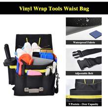 Vinyl Wrap Tool Kit For Car, Tint Wrapping Kit With Apron Waist Bag, Magnet Holder Micro Wrap Stick Squeegee, PPF Squeegee Kit, Essential Kit For Vehicle Film Installing - 變體 - 查看 2