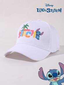 Disney 1 pieza Gorra de béisbol unisex ajustable con estampado de Stitch de , sombrero casual de protección solar para exteriores, adecuado para primavera, otoño, viajes, playa, estilo Y2K para jóvenes - Multicolor - Ver 2