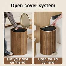 سلة المهملات الدودية للاستخدام المنزلي، سلة مهملات الحمام عالية الجودة، كبيرة مع غطاء سلة قمامة المطبخ