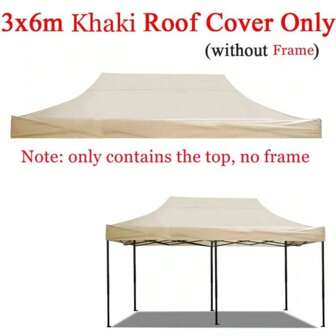 3x6M Pop Up Gazebo Top Cover 600D Waterproof Tent Replacement Roof Garden Tent