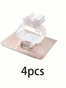 1/4/8pcs No-Drill Wall Mounted Strong Mop Hooks, Multi-Function Strong Storage Clips, Wall Mounted Bathroom Mop Clips, Mop Hooks, Broom Racks, Shelves, No-Drill Mop Racks, Suitable For Bathroom And Balcony, Mop Clips, Mop Racks, Convenient Bathroom Accessories, Cleaning Accessories, For Storing Mops, Brooms And Cleaning Tools