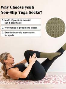 4 双防滑普拉提袜，带抓地力，适合瑜伽、芭蕾、赤脚锻炼