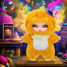 Soft Anime Doll Keychain With Vinyl Head - Cute Cartoon Clip-On Toy For Backpack, Purse, Keys - Durable Polyester & Plastic, Pink, Yellow, Red, Green - Fun Mini Gift For Kids, Friends, Party Favors (14+) - Multicolor - View 14