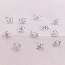 12pcs Anti-Exposure Buttons, Adjustable Waist Clip Fasteners, Pearl Brooch, No-Sew Buttons