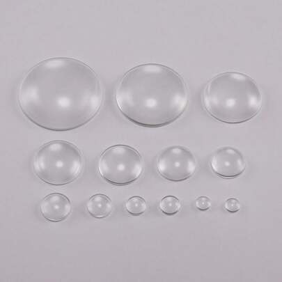 5-50pcs/Lot 6 /8 /10/ 12/ 14/ 16/18/ 20 /25/ 35/40mm Round Clear Glass Cabochon Flat Back Transparent Magnifying Glass Cabochon For DIY Jewelry Making