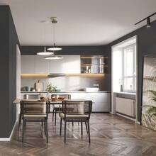 لفة ورق حائط رمادي أحادي اللون بطراز بسيط لحمام وغرفة المعيشة والبار والمطعم وديكور الجدران وطاولة القهوة وخزانة الملابس، ملصق قابل للتقشير واللصق للمطبخ والحمام والفصل الدراسي والمكتب والسكن الداخلي، سهل التمزيق والتركيب بدون بقايا، المقاس 15.5 بوصة/196.8/118.1/39.3 بوصة - رمادي - مشاهدة 7