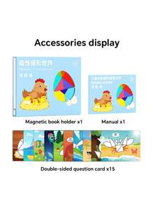 Rompecabezas magnético de madera Tangram para niños de 3+ años - Juguete educativo Montessori de matemáticas con tarjetas de escena, regalo de rompecabezas para el cerebro para jardín de infantes y primer grado, juego de entrenamiento lógico para fiestas de cumpleaños