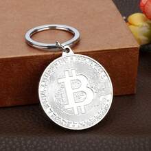 1pc Bitcoin BTC Keychain - Stablecoin Keychain - Bitcoin Lucky Keychain - Cryptocurrency Keychain - Backpack Hanging Decor - Desktop Ornament - Full Metal Material - Stitch Toys, Travel Toys, Classroom Fidget Toys, Mini Stuff, Bath Toys, Christmas Stationery, Stress Ball, Birthday Gift, Christmas Gift, Halloween Gift, Christmas Eve Gift, Perfect Gift, Toys, Games