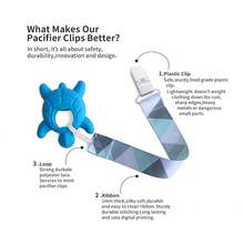 4pcs/Set Baby Pacifier Clips - Pacifier Clips For Boys And Girls Fit Most Pacifiers, Thanksgiving Gift - Multicolor - View 3