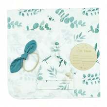 Baby Swaddle Wrap Newborn Photography Swaddle Bow Headband Swaddle Set Baby Flower Blanket 4-Piece Set