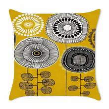 亚麻靠垫套 艺术蒲公英图案靠垫套 4 件套 方形装饰靠垫 沙发靠垫套 花朵蝴蝶绘画靠垫 靠垫套 水彩花朵和圣诞雪人风景装饰靠垫 沙发靠垫 - 藝術蒲公英繪畫 - 查看 5