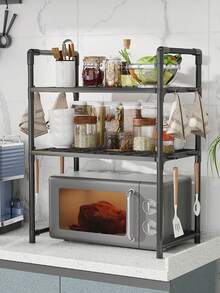 1 Giá để lò vi sóng chịu lực, Giá đựng gia vị nhà bếp nhiều tầng, Đồ sắp xếp gia đình, Đồ nấu nướng & Đồ dùng lưu trữ - Nhiều màu - Xem 2