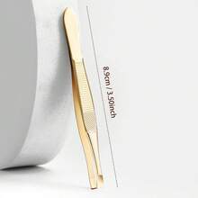 1/2pcs Stainless Steel Gold Eyebrow Clip, Convenient Eyelash Tweezers, Beauty Fine Hair Removal Tool, Suitable For Facial Hair Removal And Grooming,Makeup,Cheap,Room Decor,Vanity,Travel,Bedroom,Makeup Accessories,Tweezers,Cheap,Stocking Stuffers,Makeup,Makeup Tools,Cheap Stuff,Gifts,Gifts For Women,Christmas Gifts - Gold - View 10
