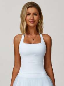 MASKERT 女士罩杯上衣瑜伽服，运动上衣，高弹力运动上衣，居家通勤上衣