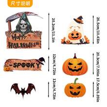 1pc Halloween Door Hanging Decoration - Peculiar Pumpkins, Bats - No Electricity Required - Indoor/Outdoor Party Decoration - Perfect For Halloween, Christmas, And Autumn - Easy To Hang On Rope Rings - Home, Office, Or Classroom Decoration - Annual Decoration, Halloween Decoration, Holiday Home Decoration, Handicraft Decoration, Festival Decorations, Festival Shoppers, Christmas Best
