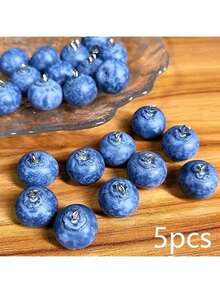 10 件树脂蓝莓珠宝吊坠，适合 DIY 迷人珠宝制作