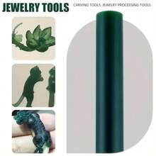 1 pezzo Tubo di cera da intaglio per la realizzazione di anelli, forniture per la fusione a cera persa, cera da modellazione dura per la realizzazione di stampi per la fusione di anelli in gioielleria, con strumento per intagliare la cera, anello in cera intagliato pratico, tubo, anello, striscia di cera, anello verde, stampo per la realizzazione di gioielli, cera intagliata speciale per la realizzazione di modelli, tubo di cera circolare, anello, anello di cera, tubo di cera intagliata solida, utilizzato per stampi di fusione di anelli