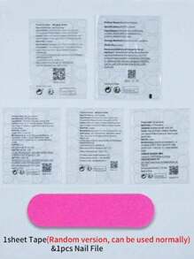 192 件中号方形心形指甲设计法式尖头按压指甲短款完美贴合亚克力假指甲套装包括：1 件果冻胶和 1 件指甲锉，心形指甲适合女性和女孩日常生活和派对情人节使用 - 彩色 - 查看 12