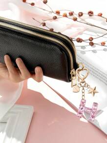 1pc Cute Bling Keychain Initial Letter Butterfly Star Pink Gift For Women Girls Bag Purse Handbags School Bag Car Key Cup Charms Accessories Car Accessories Goth Y2k