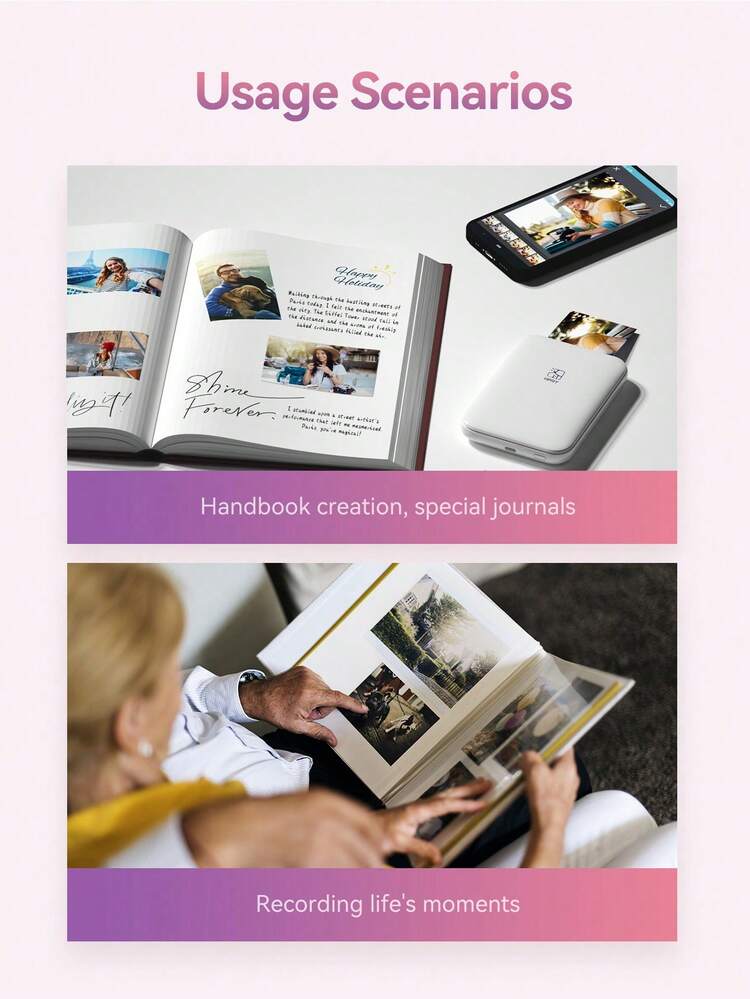 HPRT MT53 ポータブル高画質フォトプリンター - ワイヤレス即時