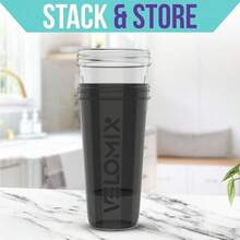 2-Pack 28oz/830ml Premium Shaker Bottles With 4 Stainless Steel Balls - Leakproof  Mixer Cups For Protein, Smoothies & Meal Replacement - Gym, Office, Travel & Home Use - Blue & Clear Combo With Measurement Marks - 1) 黑色/透明 - 查看 7