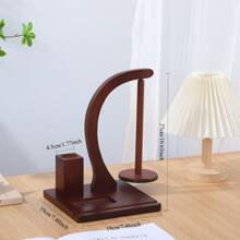 1 Set Magnetic Wooden Yarn Holder With Crochet Hooks Storage, Strong Magnet Spool Support, 360° Rotating Knitting Organizer Box, Ideal Christmas & Holiday Gift, Yarn Storage