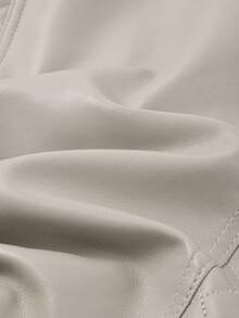 Veste de moto multifonctionnelle à la mode en cuir PU pour femmes Risissida - idéale pour le streetwear automne/hiver - Beige - Voir 10