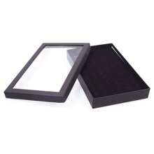 1 件 36/100 槽戒指盒，带透明盖的珠宝展示盒，耳环和配饰收纳纸盒，珠宝盒