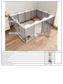 Freestanding Pet Fence, Indoor Home Use, For Small Dogs, Cats, Rabbits And Other Small Animals
