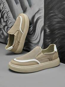 2025 New Canvas Shoes For Men, Breathable Casual Black Slip-On Loafers, Slouchy Old Beijing Cloth Shoes For Summer, Autumn & Winter
