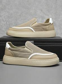 2025 New Canvas Shoes For Men, Breathable Casual Black Slip-On Loafers, Slouchy Old Beijing Cloth Shoes For Summer, Autumn & Winter