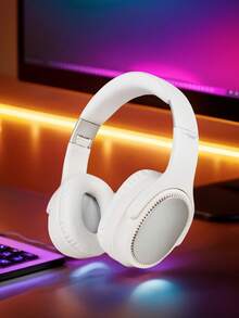 Gerripuer 新款无线耳机，配备 6.0 芯片，沉浸式游戏、视频、音乐音效，超低延迟，USB-C，可折叠，配有舒适的软垫头带，HIFI 立体声低音，电池续航时间长，商务/母亲节礼物 - 卡其色 - 查看 3