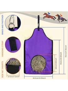 1 件户外马术用品，悬挂式网状干草袋喂食器，用于喂马