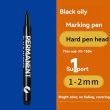 Permanenter wasserfester Marker, schnell trocknender schwarzer Lackstift, nicht verlaufend, 1-2mm Anti-Fleck wasserfester Acrylstift, permanenter schwarzer Marker, geeignet für Pappe, Keramik, Glas, Holz, Metall, Stoff. Spezielle Marker zum Zeichnen, Schreiben, Kritzeln, Markieren usw., Schulmaterial, Rückkehr zur Schule