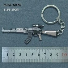 1 件酷炫枪模型吊坠钥匙扣，独特合金形状包包吊坠，适合儿童的酷炫装扮吊坠，适合作为礼物送给朋友汽车配件可爱哥特 Y2k 包挂绳带身份证夹汽车配件包饰圣诞节 - 彩色 - 查看 6