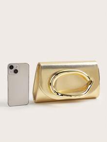 这款迷人的大容量晚宴手拿包采用闪亮的链条肩带和时尚的翻盖设计，并以奢华的人造皮革材质打造，是婚礼和派对的理想之选。这款女士链条肩背斜挎包适合青少年、大学生、年轻职业女性和上班族，可完美搭配派对礼服、舞会礼服、亮片裙、闪亮连衣裙和优雅连衣裙，适用于派对、婚礼、盛大晚宴和正式晚宴等场合。 - 金色 - 查看 6