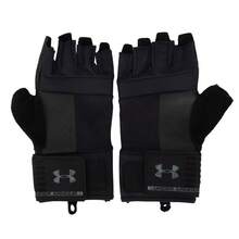Under Armour Găng tay thể thao ngoài trời dành cho nam Găng tay cử tạ nam UA Găng tay tập thể dục bảo vệ nửa ngón tay Găng tay tập luyện 1328621-001 - màu đen - Xem 1