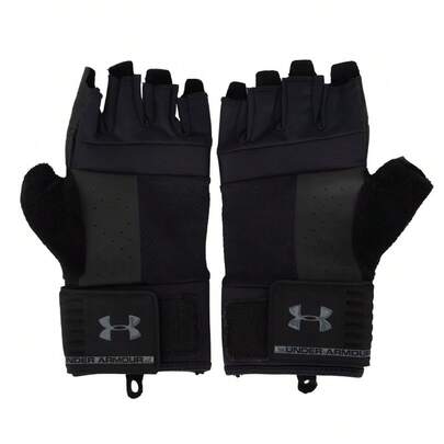 Under Armour 男戶外運動手套 UA Men's Weightlifting Glove 健身手套半指保護訓練手套 1328621-001