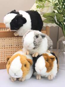 可爱仓鼠毛绒玩具，圣诞派对毛绒玩偶，面料柔软舒适，儿童生日和复活节礼物 - 多色 - 查看 6