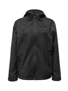 Jaqueta de Chuva com Capuz à Prova d'Água para Mulheres - Jaqueta Softshell à Prova de Vento para Caminhadas ao Ar Livre com Bolsos com Zíper, Casaco Respirável para Trekking, Jaqueta Leve para Camping, Viagem, Escalada, Caminhada, Mochilão, Corrida e Aventura