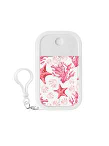 1pc Summer College Style Ocean Turtle Pattern Spray Bottle. Perfume Spray Bottle With Hook And Anti-Fall Silicone Cover, Hawaii Travel Portable Cosmetic Bottle, Makeup Spray Bottle, Birthday Gift For Family Or Friends, Holiday Gift, Suitable For 50ml