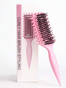Curl Defining Brush For Curly, Coily, Wavy & Straight Hair – Anti-Frizz Detangling And Styling Hair Brush, Smooths And Defines Curls, Reduces Breakage, Dual-Use For Wet And Dry Hair, Lightweight And Travel-Friendly, Ideal For Daily Use, Gym, Travel, Home, Or Salon Hair Styling, Comfortable Non-Slip Handle For Better Control,Back To School,Travel Holiday Essentials,Hair Accessories For Women - Multicolor - View 7