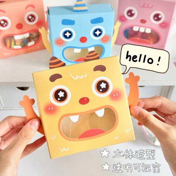 Sanrio 10 pezzi Scatole decorative a forma di coniglio cartone animato natalizio, scatole regalo per regalo di compleanno del bambino, regalo di laurea, scatole per caramelle