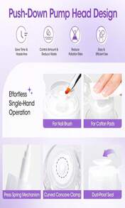 Gellen 473ml Multi-Purpose Nail Cleanser, Pump Bottle Design Nail Surface Cleaner For Prep Nails, Tacky Residue Remover For High-Shine Gel Top Coat, Polygel Slip Solution, Nail Cleaning For Manicure