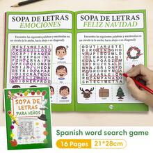 Children's Spanish Word Search Puzzle Book, Fun Spanish Vocabulary Learning Workbook, Learning Toys For Kids, Interactive Toys For Teachers And Students - 彩色 - 查看 14