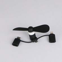 1PC Creative USB Mini Mobile Phone Fan, TYPE-C Android Apple Portable Small Fan, Three In One Mobile Phone Fan, Silent Fan, Small Gift, Cool In Summer, Suitable For Outdoor Use, Compatible With Android, Apple, And Power Bank Interfaces, Easy To Carry, Compact And Detachable Design Summer Cooling,Beach,Travel - Multicolor - View 29