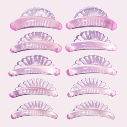 10/8pcs Lashlift Pads Shields 2025 New No Glue Eyelash Lifting Shield Self Sticky Lash Lift Rods Lami Lamination Roller U Curler Pad Soft Eyelash Perm Rod 5 Size Air Bubble Silicone-Light Weight Guard