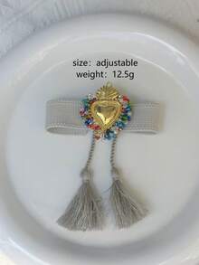 One Piece, Hand-Woven Colorful Bracelet, Bohemian-Style Beaded Women's Bracelet, Diamond-Encrusted Letter Bracelet, Personalized Layering, Suitable For Daily Wear, Festival Gift. - Multicolor - View 10