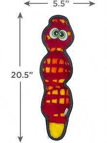 Outward Hound Seamz Gator Plush Dog Toy, Large - Snake - 查看 9